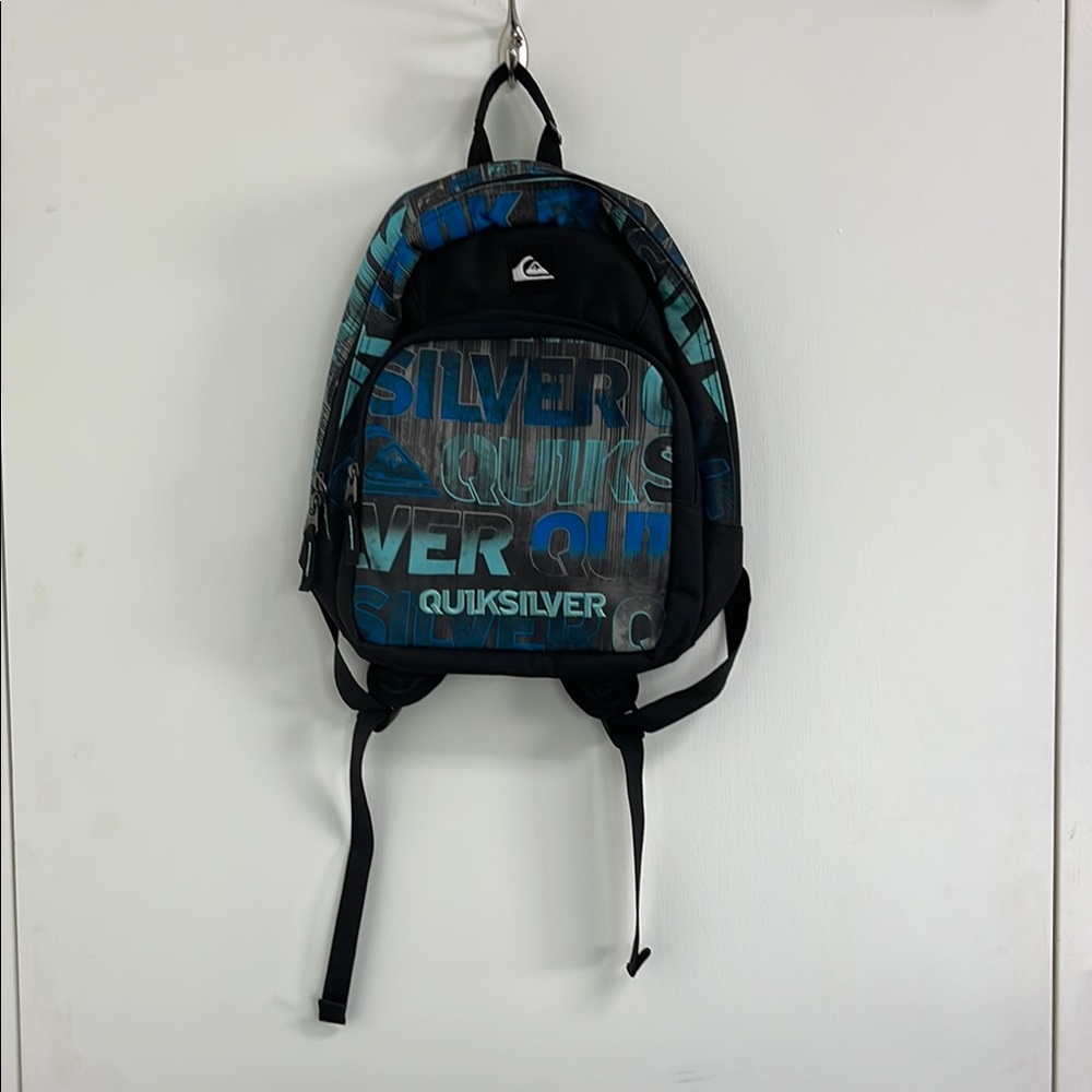 Quiksilver Black and Blue Graphic Mini Backpack (Boys)